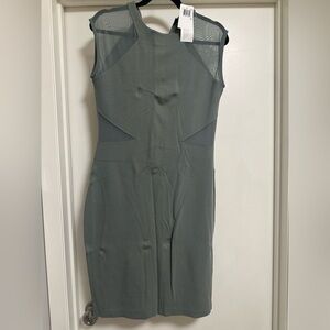 Green Halter Sheath Midi Dress for Cocktail